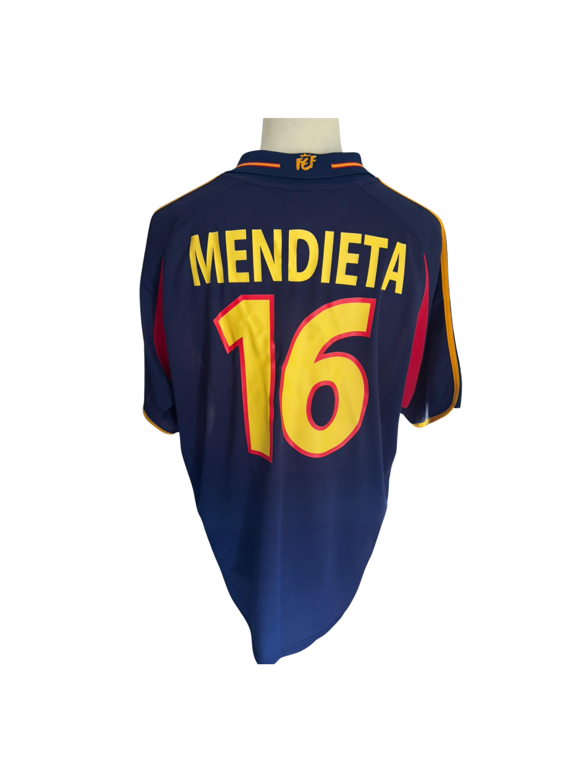 Spanje Uitshirt 2000-2002 #16 Mendieta (XL) (9/10)