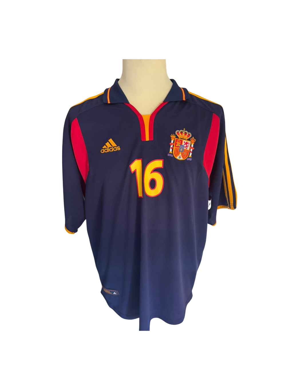 Spanje Uitshirt 2000-2002 #16 Mendieta (XL) (9/10)