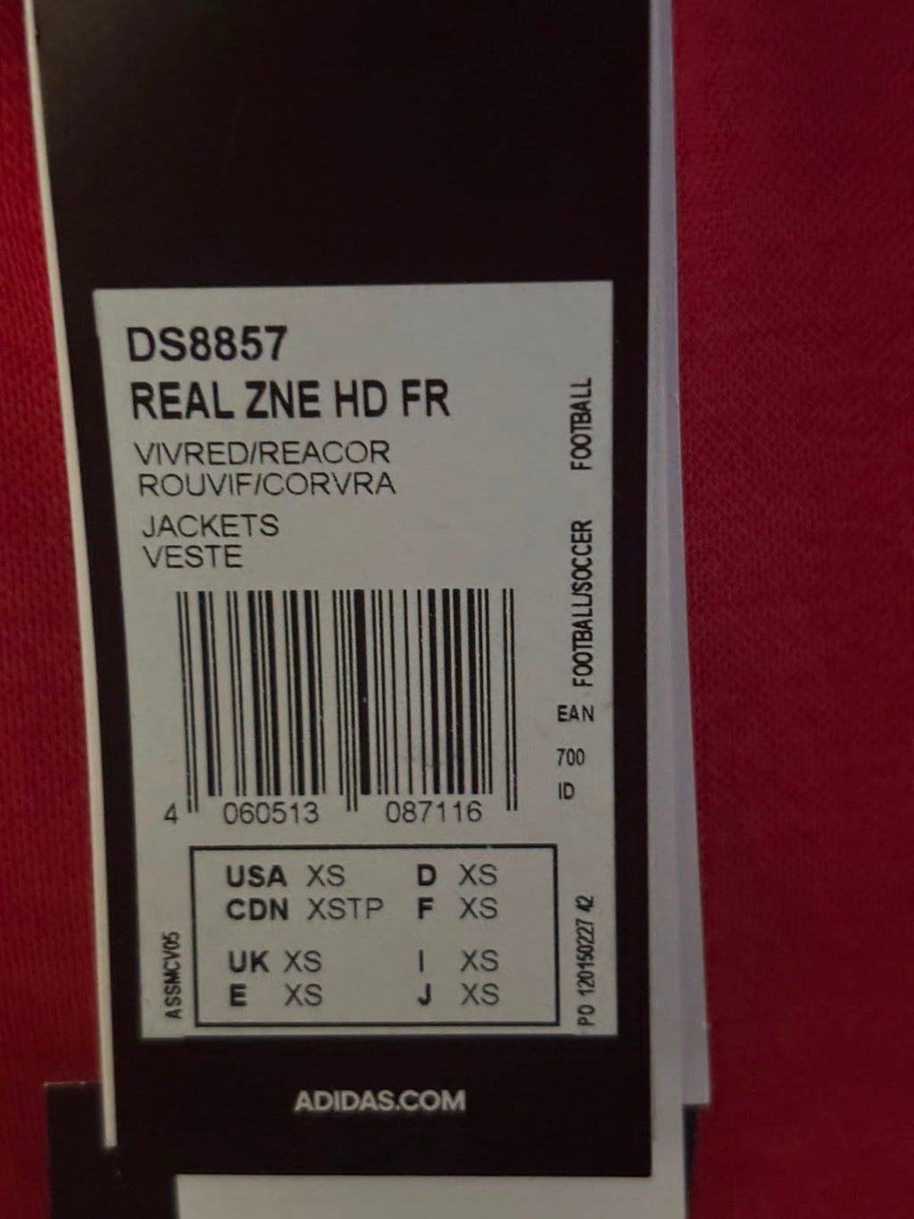 Real Madrid Z.N.E. Hoodie 2018 BNWT (XS) (10/10)