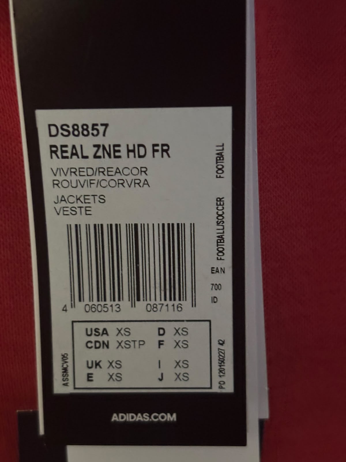 Real Madrid Z.N.E. Hoodie 2018 BNWT (XS) (10/10)