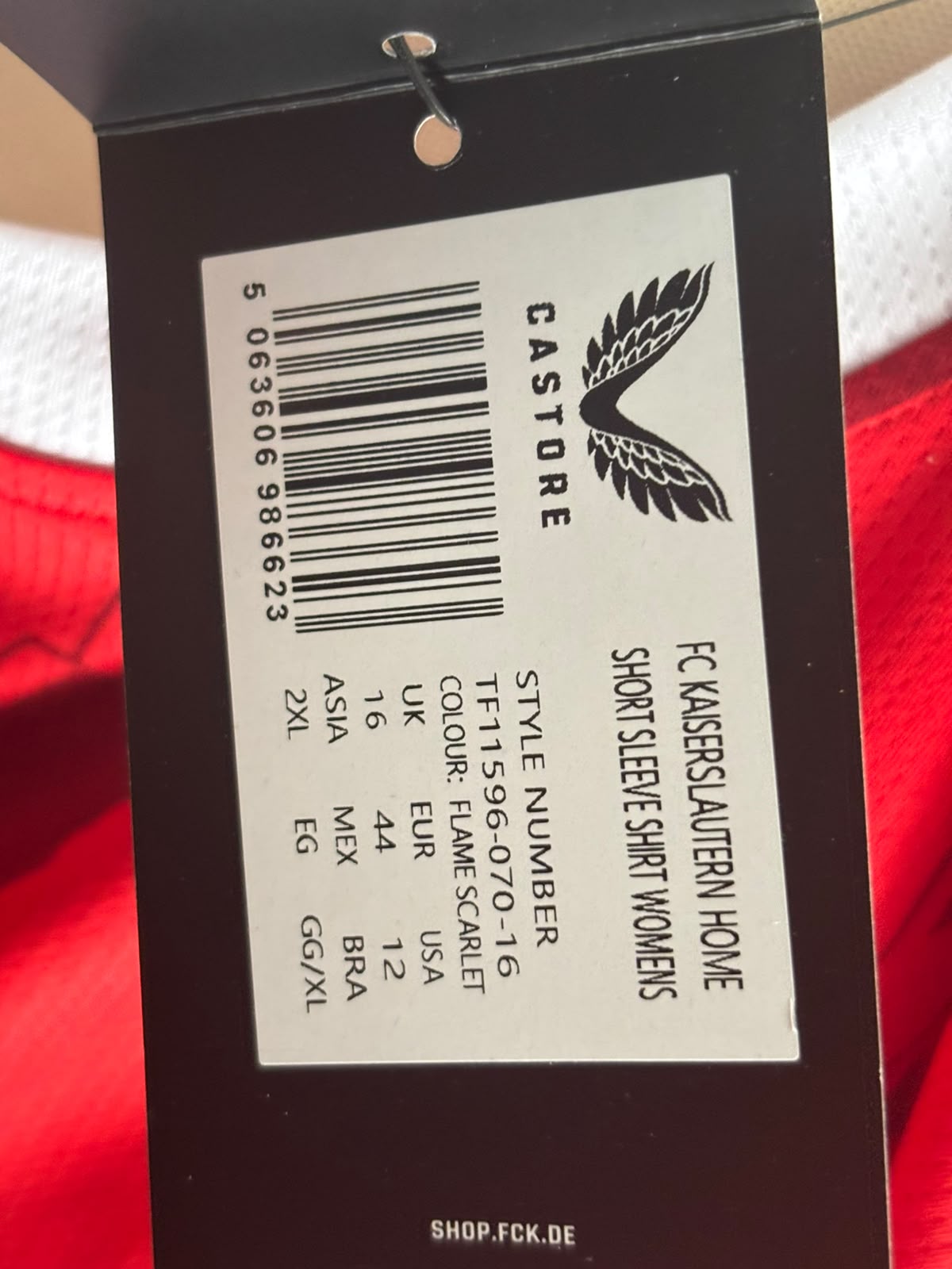 1.FC Kaiserslautern Thuisshirt 2025-2026 BNWT (S/M) (10/10)