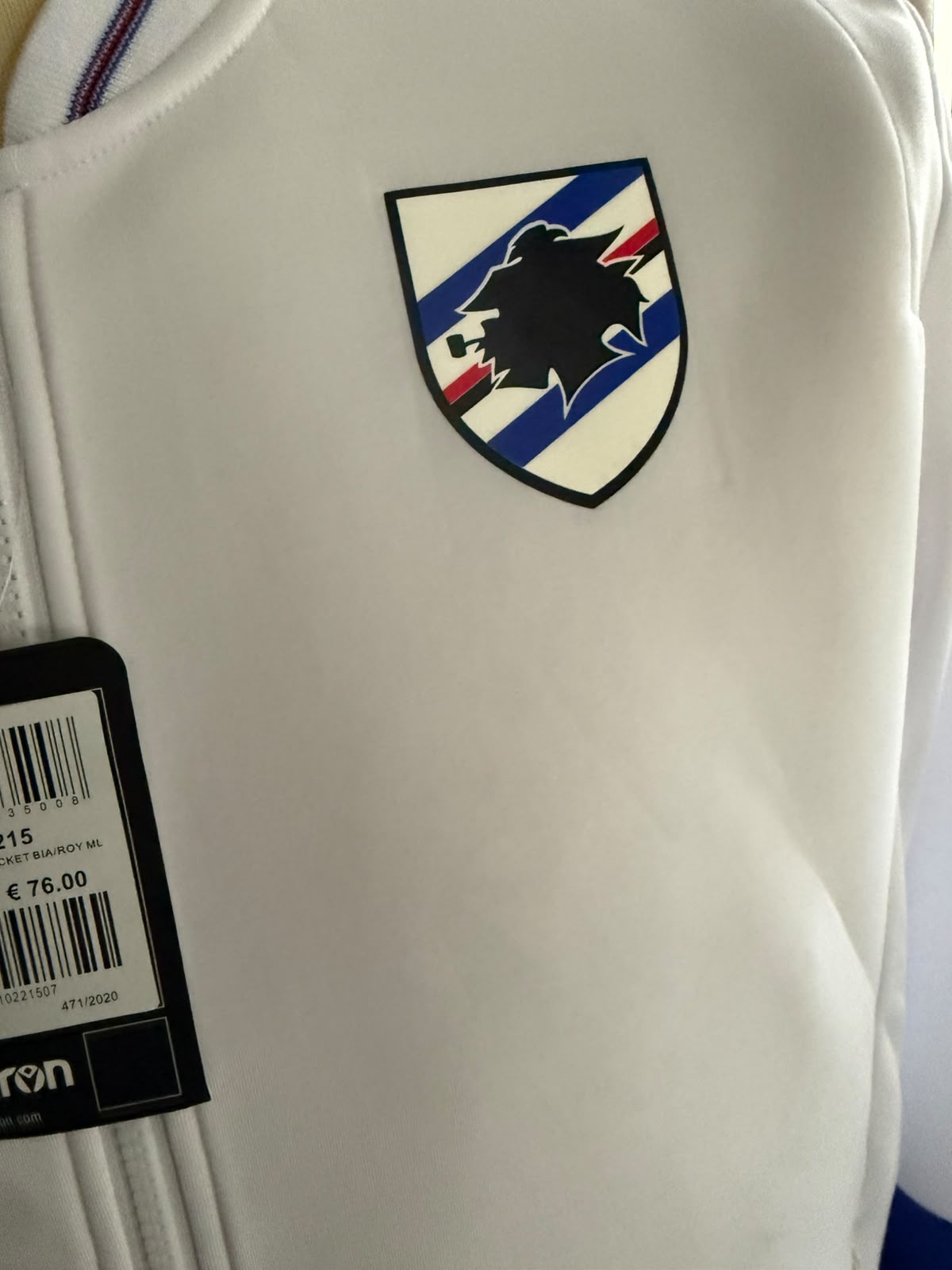 UC Sampdoria Anthem Jacket 2020-2021 (M) (10/10) BNWT