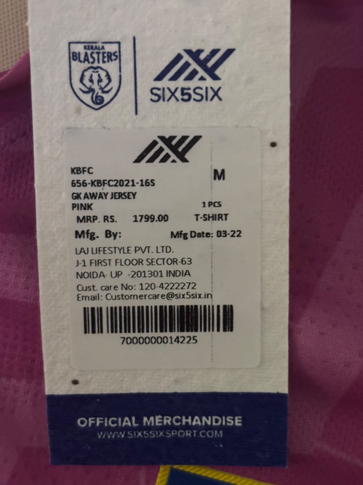 Kerala Blasters Keepershirt 2021-2022 BNWT (M) (10/10)